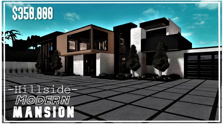 Hillside Modern Mansion | Welcome To Bloxburg | Tour (No large Plot)