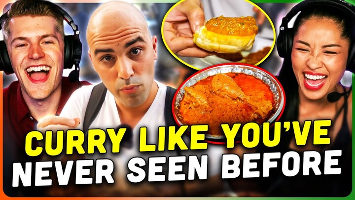 CURRY LIKE YOU'VE NEVER SEEN BEFORE Reaction! | Indian Street Food in Ahmedabad | Abroad and Hungry