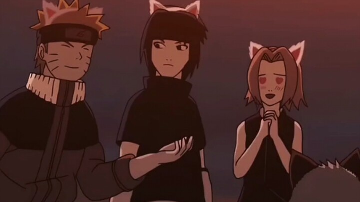 Cat-eared Sasuke and Naruto are so cute!