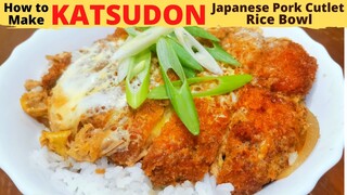 How to make PORK KATSUDON | Japanese PORK Cutlet | TONKATSU and Egg Rice Bowl | KATSUDON Recipe