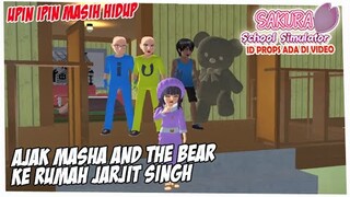 Upin Ipin Ajak Masha and The Bear Ke rumah Jarjit SAKURA SCHOOL SIMULATOR