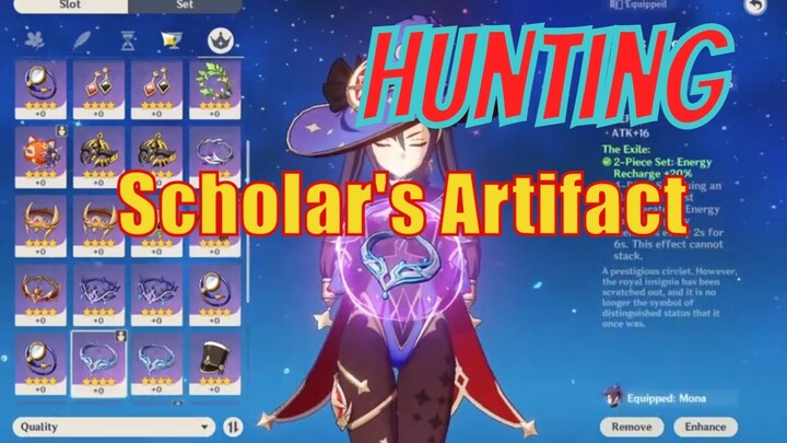 Genshin impact scholar's artifacts Hunting !!