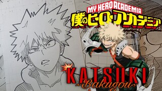 menggambar anime my hero academia katsuki bakugau