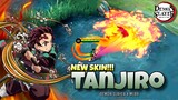 Skin Terbaru!!! Tanjiro, teknik Pernapasan Matahari 🤯🔥‼️[DEMON SLAYER X MLBB]