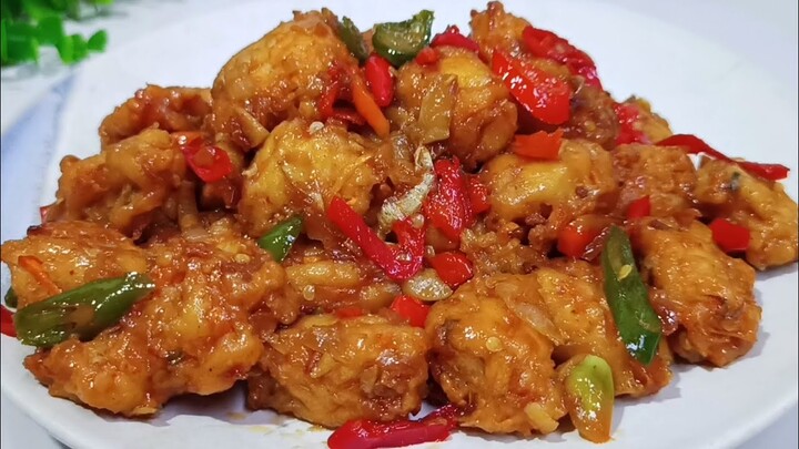 CARA SIMPLE MENGOLAH TAHU PUTIH MENJADI MENU FAVORIT ‼️enak,gurih,pedas manis ,mantap banget