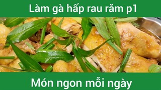 Làm gà hấp rau răm p1