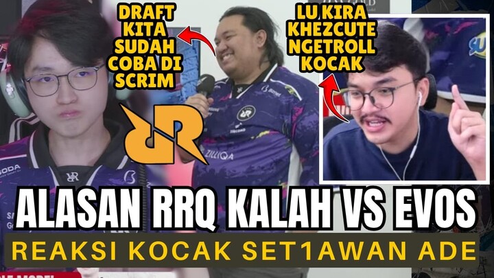 ALASAN RRQ HOSHI KALAH! REAKSI MAS ADE KHEZCUTE BONGKAR ALASAN RRQ KALAH DARI EVOS GLORY MPL ID S14!