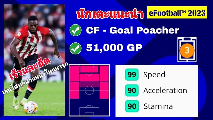 #นักเตะแนะนำ |CF Goal Poacher |เล่นได้ทุกตำแหน่งในแนวรุก |เร็วและอึด|#efootball2023mobile