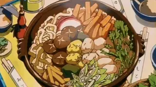 Watch delicious food  in anime once a day, chase the unahppiness away