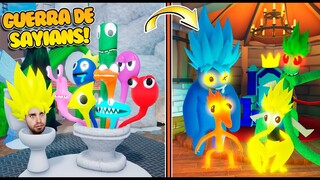 😱BATALLA DE SUPER SAIYANS! Skibidi Toilets vs Rainbow Friends Roblox! El Show de BYN!