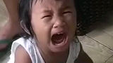 Baby cries because of her milk