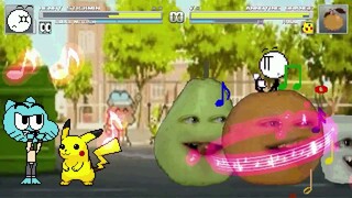 AN Mugen Request #2124: Henry Stickmin & Gumball VS Annoying Orange & Pikachu