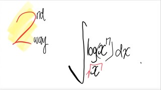 2nd way: integral ∫ log √x(x^n) dx