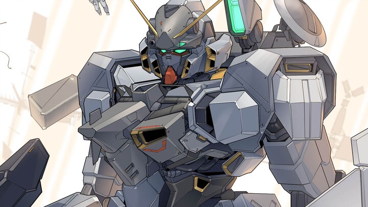 [Flat coating] Penetration Gundam. tr wind, Photoshop board painting process. Lazy thick smear and c