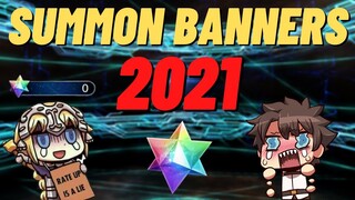 Fate Grand Order | All Summon Banners For 2021 - FGO NA Ver.