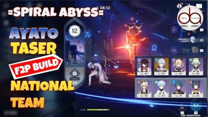 [F2P] Spiral Abyss Ayato Taser & National Team (Bennett Chongyun Xiangling Xingqiu) - Genshin Impact