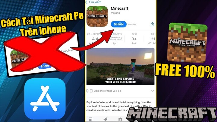 Hướng Dẫn Cách Tải MINECRAFT Miễn Phí Trên IOS Mới Nhất 2022|Minecraft GainG