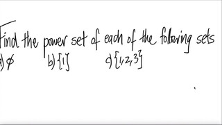 Find the power set of each of the following sets ...