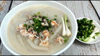 Cách làm Bánh Canh tôm thịt bằm nước cốt dừa đậm đà chuẩn vị thơm ngon