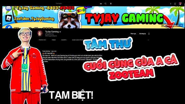 Tạm biệt huyền thoại Tyjay Gaming - Người Anh Cả Của Làng Blox Fruit | Roblox