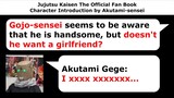 【Jujutsu Kaisen】Character Introduction by Akutami-sensei