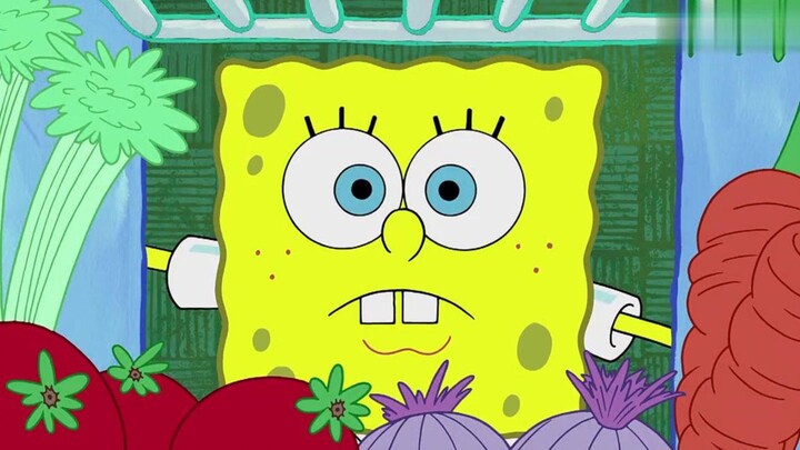 SpongeBob menggunakan sekumpulan sayuran vegetarian untuk membuat sup yang super lezat, dan Siput Ke