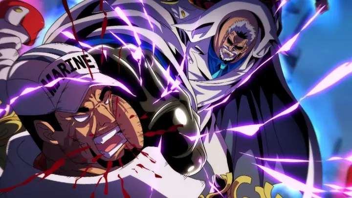 GARP VS AKAINU! Full Fight! - One Piece
