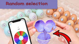 [DIY]Filling eggs with slime&Choose random colours with a turntable