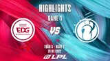 EDG vs IG | Highlights - Game 1 | Tuần 5 Ngày 7 | LPL Mùa Xuân 2022