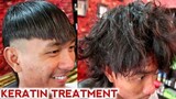 cara meluruskan rambut keriting, bergelombang pria secara permanen