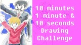 SPEED CHALLENGE!!! | 10 minutes 1 minute & 10 seconds Drawing Challenge