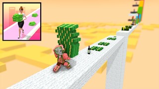 Monster School : MONEY RUN 3D CHALLENGE - Minecraft Animation