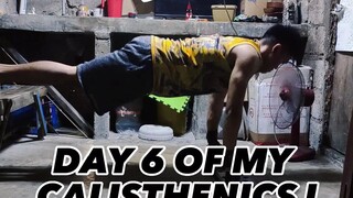 DAY 6 OF MY CALISTHENICS JOURNEY