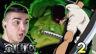 RORONOA ZORO?? A SWORDSMAN? NEW CREWMATE? ONE PIECE EPISODE 2 REACTION! || Pirate Hunter ||