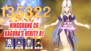 Ningguang C6 is a 5 Star DPS with Kagura's Verity Weapons - Destroy 2.5 Floor 12