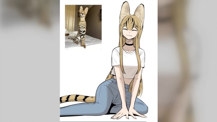 Cute Serval Girl