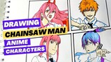 DRAWING CHAINSAW MAN ANIME CHARACTERS / HOW TO DRAW STEP BY STEP