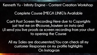 Kenneth Yu Course Infinity Engine - Content Creation Workshop download