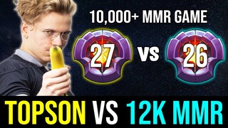 Topson vs 12,000 MMR - Mid Lane - Master Tier vs Master Tier Hero