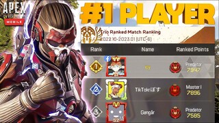 #1 Ranked Player in Season 3 (Apex Legends Mobile Gameplay)