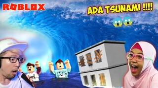 Reaksi Bang Cupu & Nafisa Fidela MENYELAMATKAN DIRI DARI TSUNAMI 😱 | Roblox Indonesia