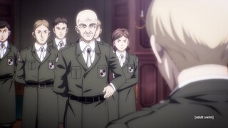 Pixis agrees to work with Yeagerists | Military Police accuses Hanji of Helping Eren English Dub HD