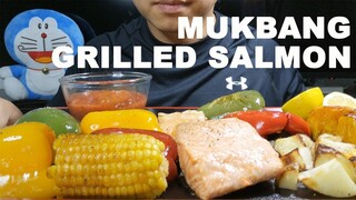 Mukbang Grilled Salmon (ASMR Korea USA UK Hongkong Indonesia Malaysia Thailand Singapore Manila)