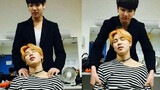 [KookMin] Pulling down his shirt to reveal his shoulder?