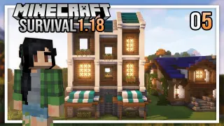 ROWHOUSE TO HOUSE MY ARMOR! - EP 5 - Minecraft 1.18 Survival Let's Play