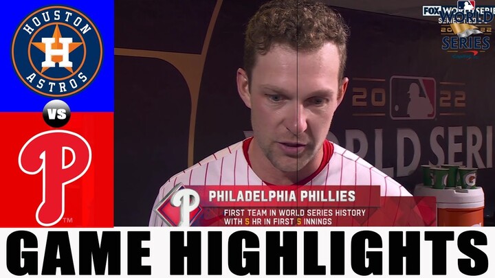 Philadelphia Phillies vs. Houston Astros (11/1/22) WORLD SERIES Game 3| MLB Highlights (Set 8 )