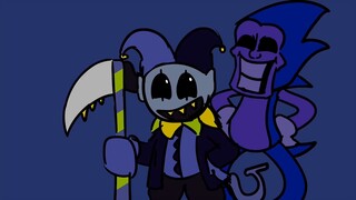 when majin sonic meets jevil fnf animation