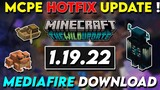 Minecraft Pe 1.19.22 Official Version Released | Minecraft 1.19.22 TEXTURE PACKS FIXED! | OeYOUTUBER