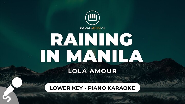Raining In Manila - Lola Amour (Lower Key - Piano Karaoke)