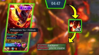 GILAA ALDOUS 500 STACKS 4 MINUTES (ENEMY AND MY TEAM SHOCKED) - MLBB
